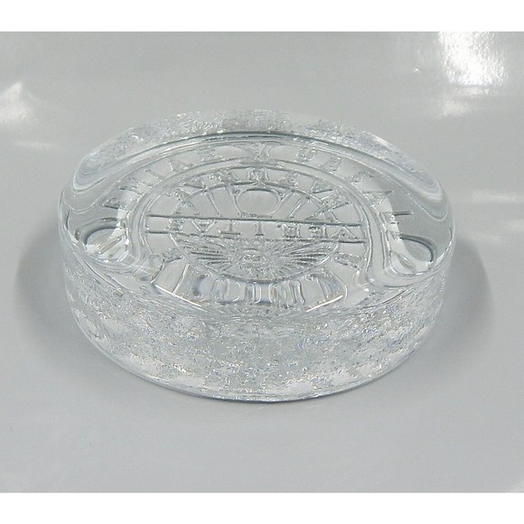 Art Glass Hockey Puck Souvenir Uppsala University Ubsaliensis S Academiae Sweden - Picture 5 of 9